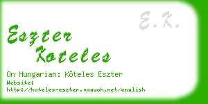 eszter koteles business card