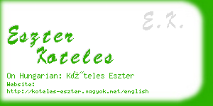 eszter koteles business card